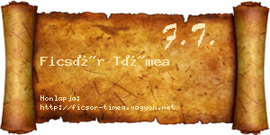 Ficsór Tímea névjegykártya