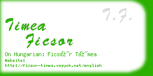 timea ficsor business card